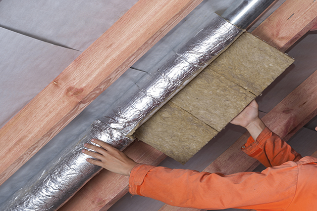 Air duct insulation and indoor air work